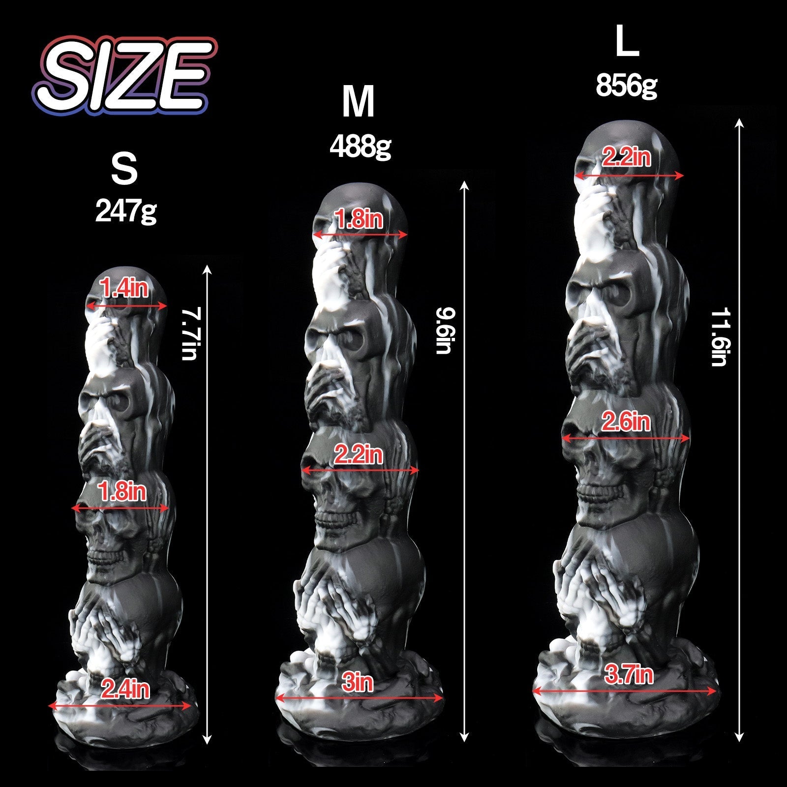 Skull - Themed Silicone Anal Plug with Suction Base - Tarisss Sex Toy Store