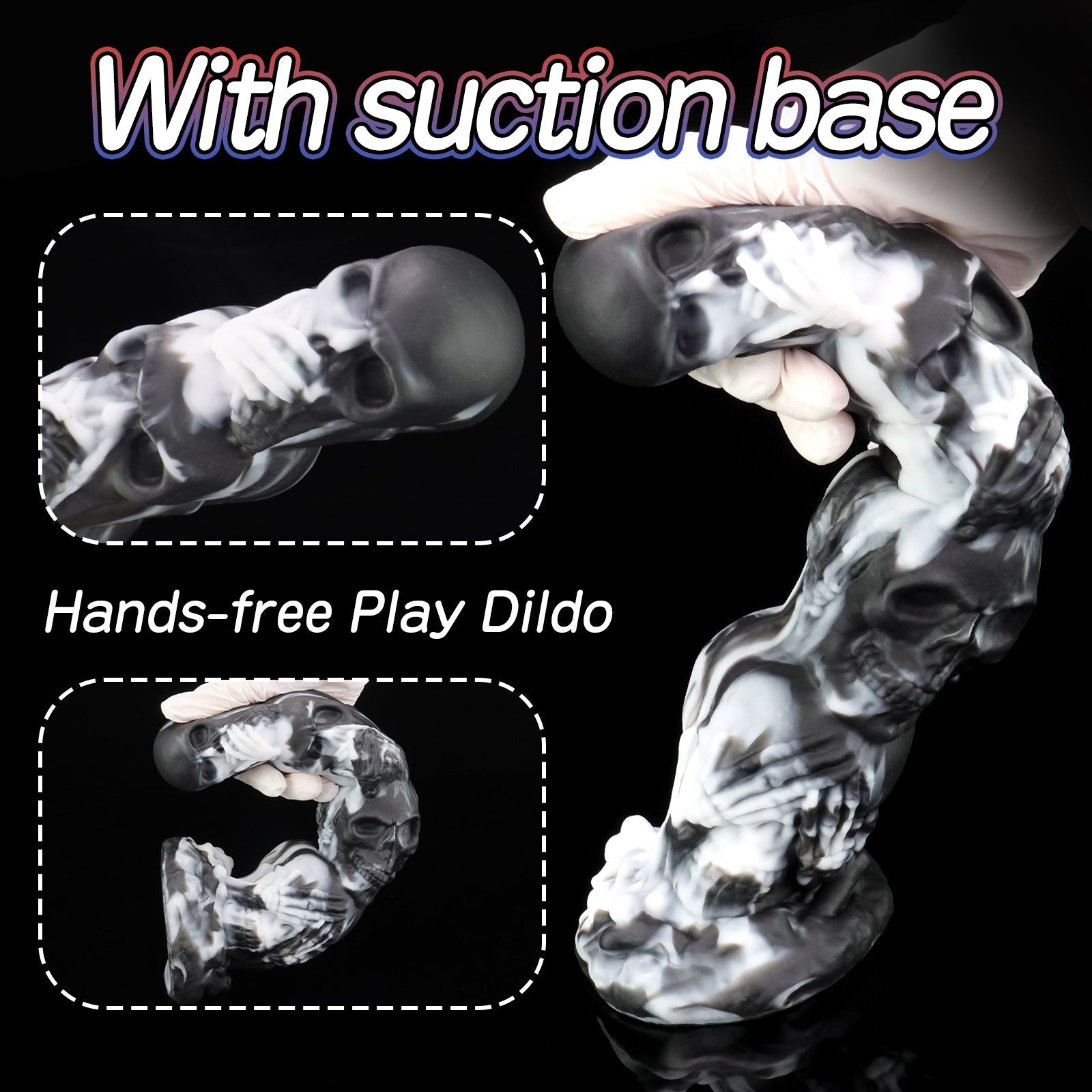 Skull - Themed Silicone Anal Plug with Suction Base - Tarisss Sex Toy Store