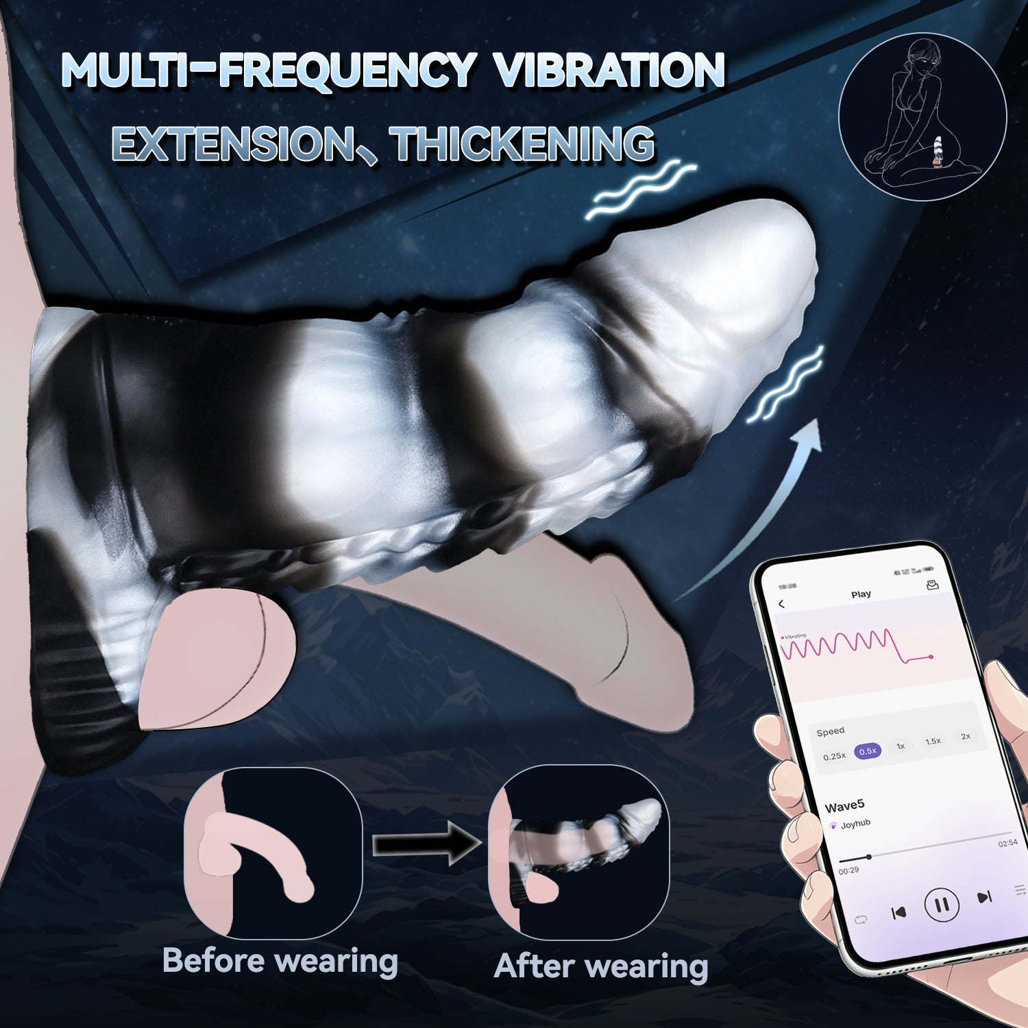 Dragon Scale Vibrating Cock Sleeve – Platinum Silicone Fantasy Penis Sleeve