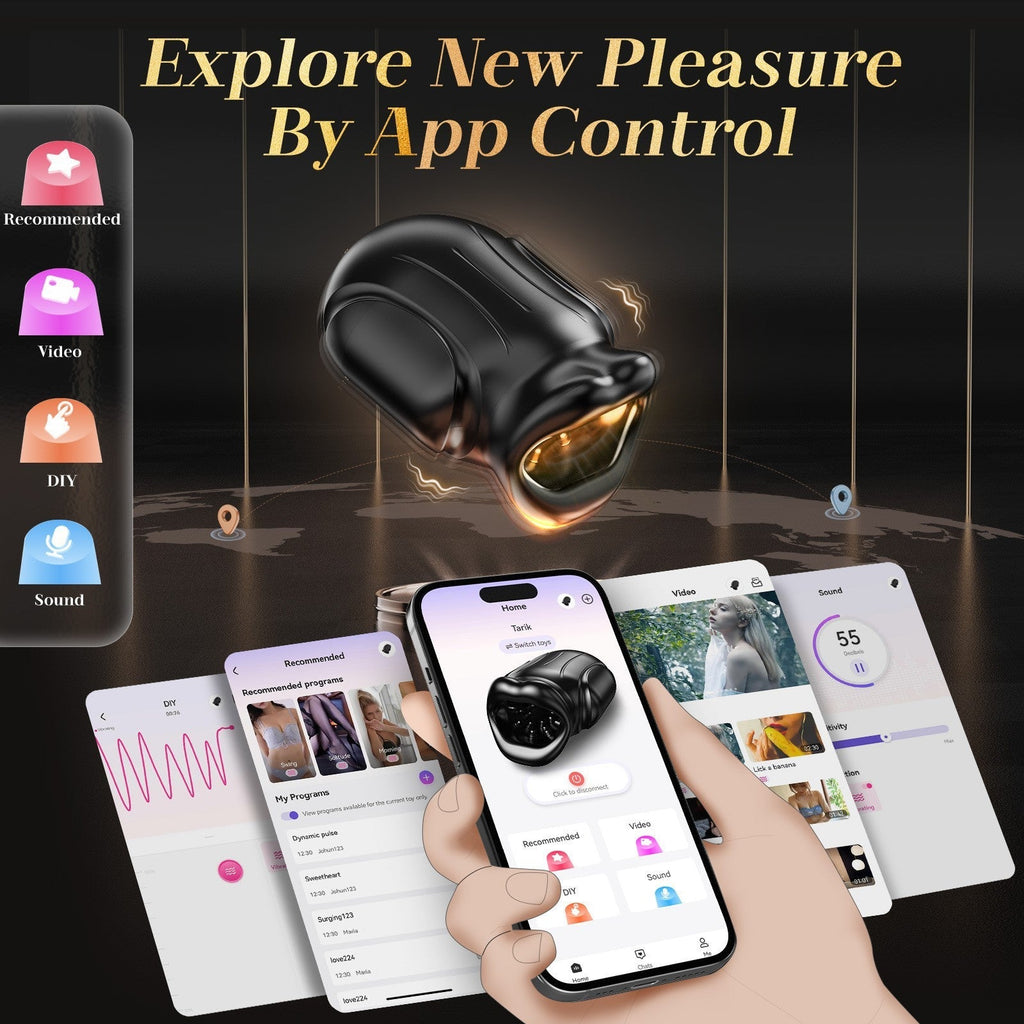 Smart Heating Automatic Male Masturbator App - Controlled Rotating & Suction Stroker - Tarisss Sex Toy Store