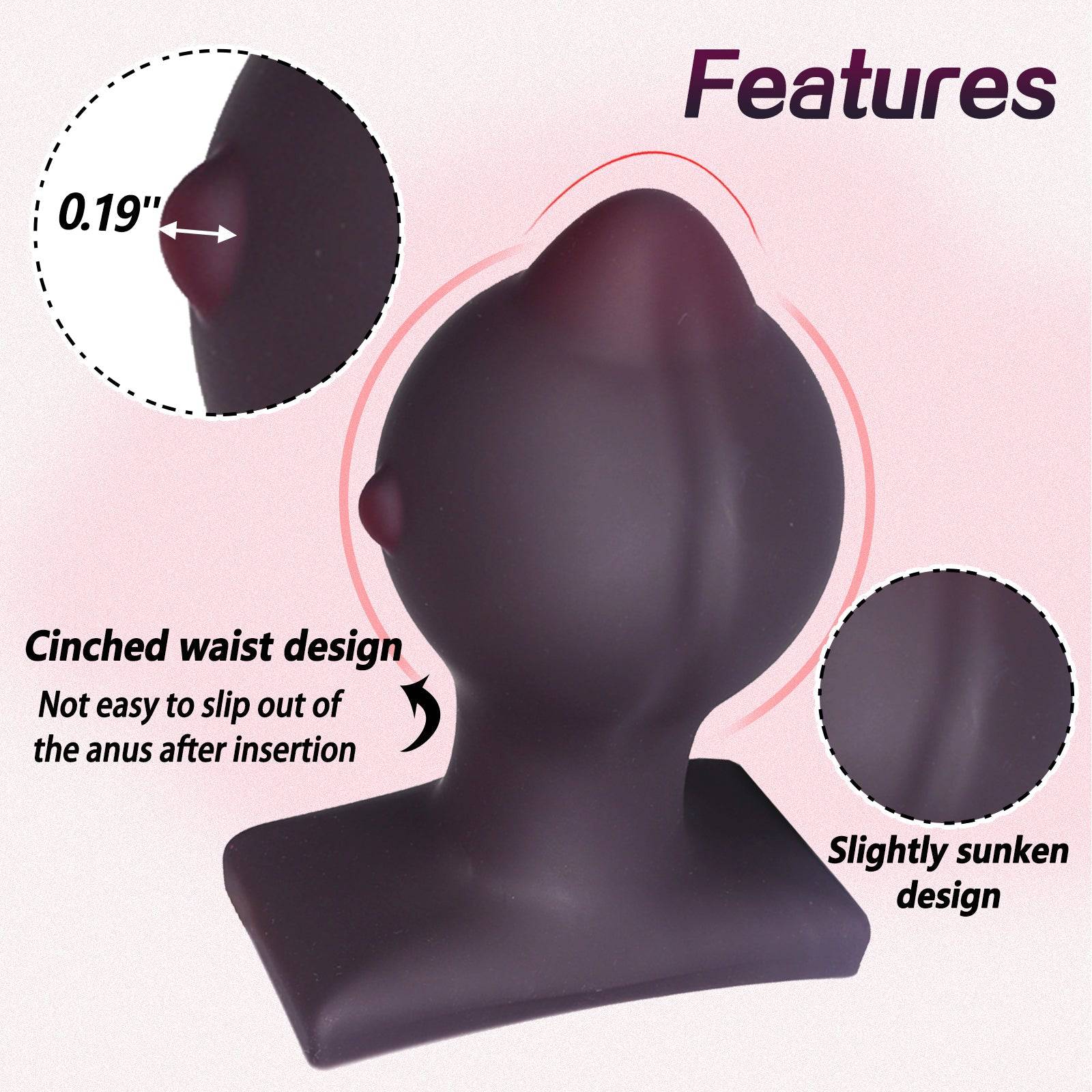 Smart Silicone Peach Shape Anal Plug with Flat Base "Peach Boy" - Tarisss Sex Toy Store