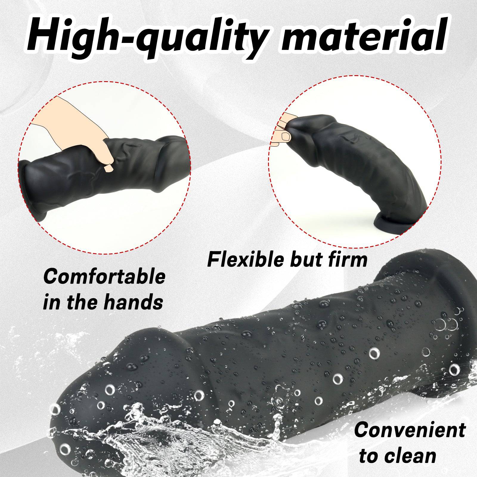 Smith 12 Inch Huge Realistic Black Dildo - Tarisss Sex Toy Store