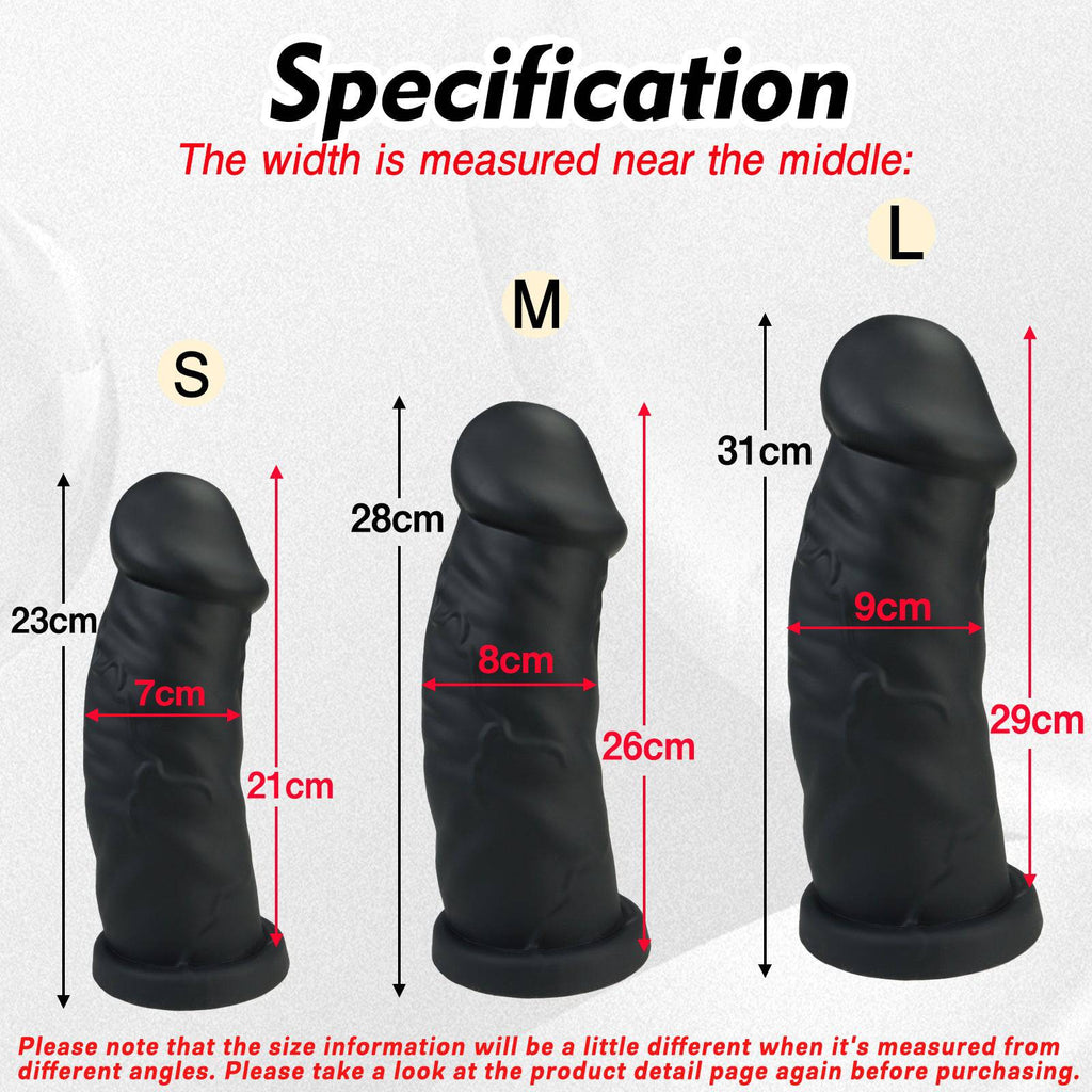 Smith 12 Inch Huge Realistic Black Dildo - Tarisss Sex Toy Store