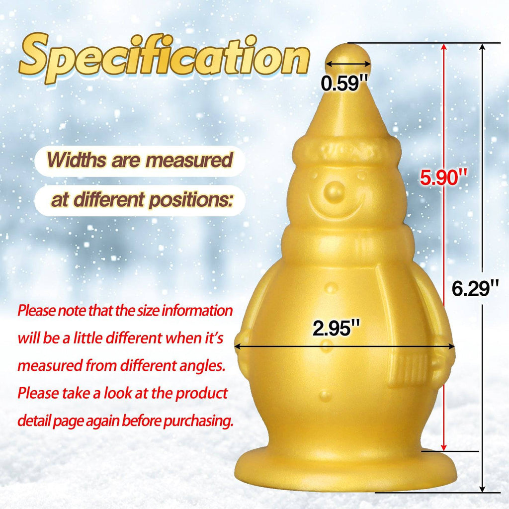 Snowman 6 Inch Thick Butt Plug Dildo - Tarisss Sex Toy Store