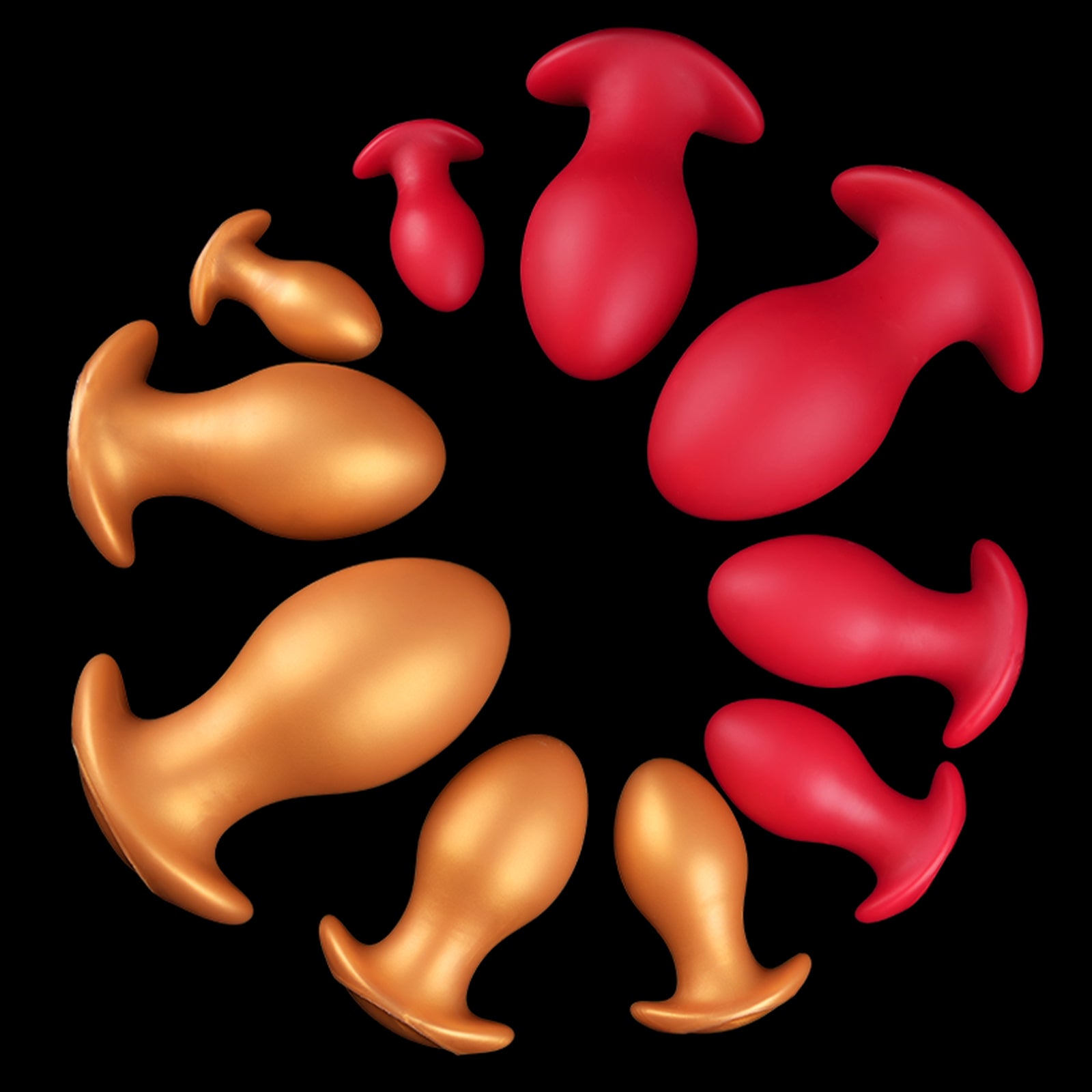 Soft Silicone Anal Plug Set (S–XXL) - Tarisss Sex Toy Store