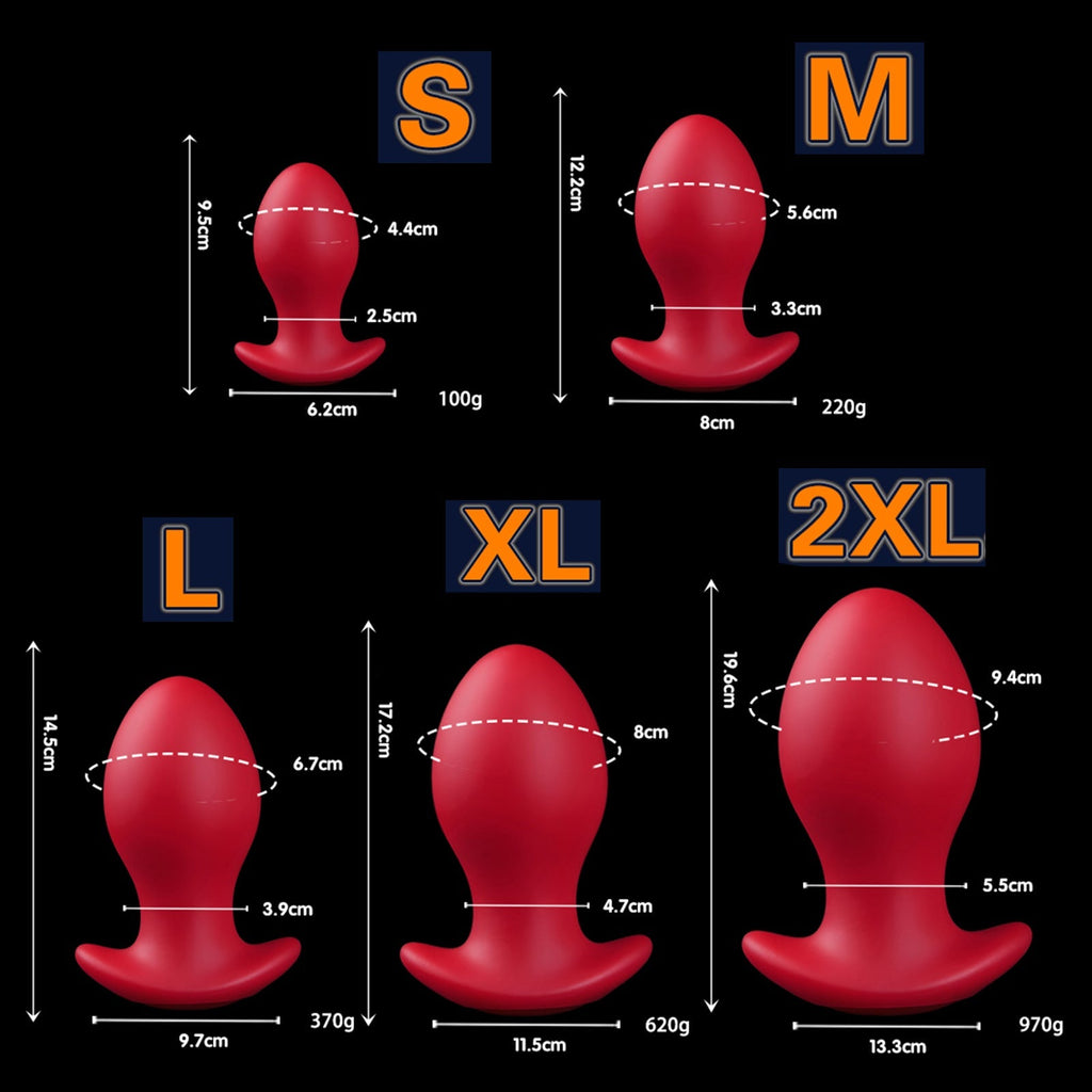 Soft Silicone Anal Plug Set (S–XXL) - Tarisss Sex Toy Store