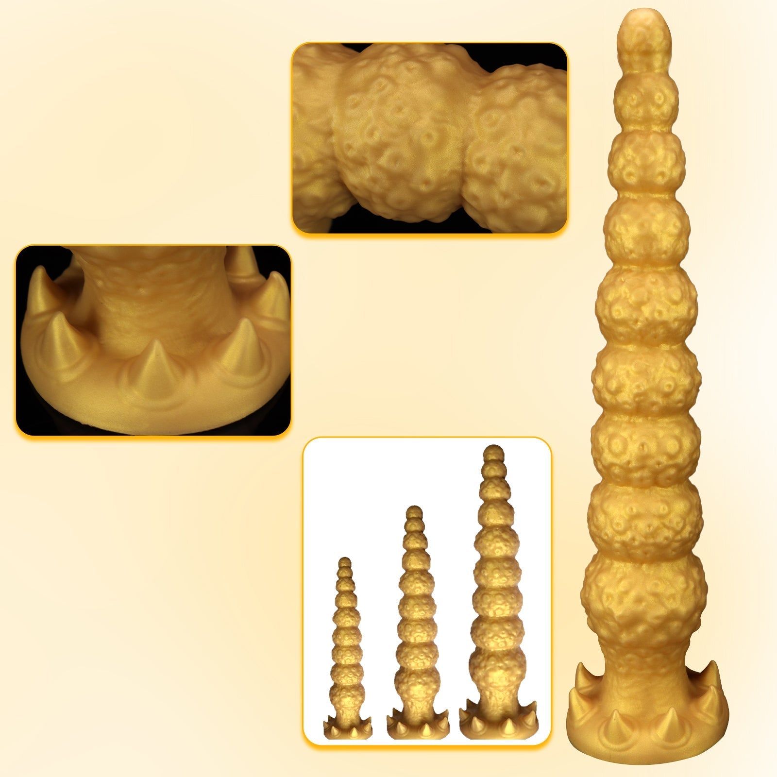 Spiked Silicone Anal Plug - Tarisss Sex Toy Store