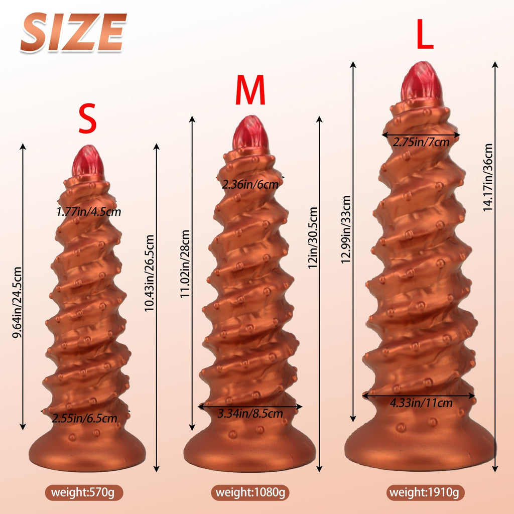Spiral Textured Anal Plug with Suction Base - Tarisss Sex Toy Store