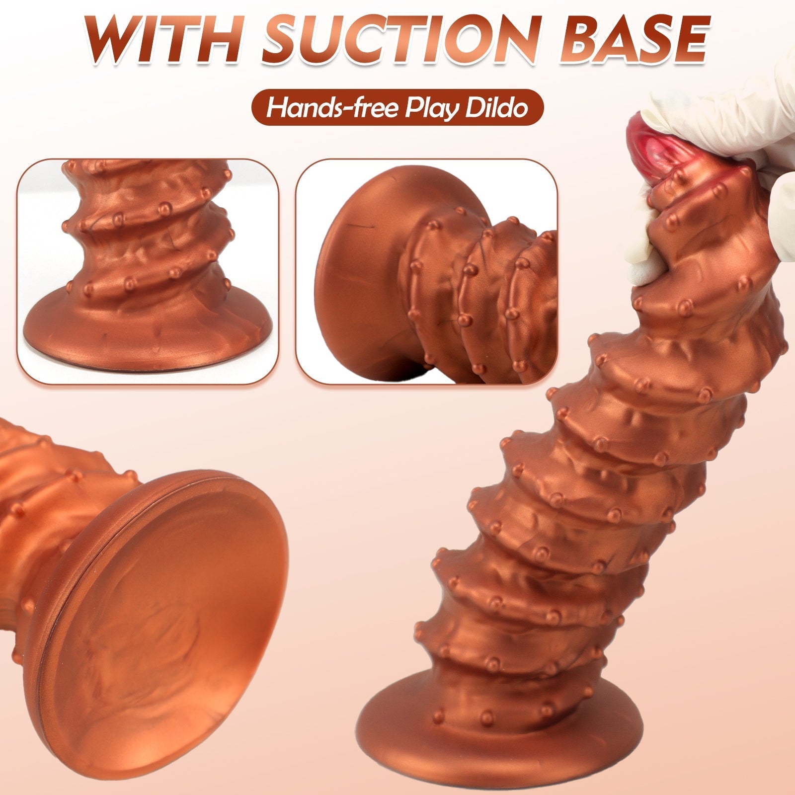 Spiral Textured Anal Plug with Suction Base - Tarisss Sex Toy Store