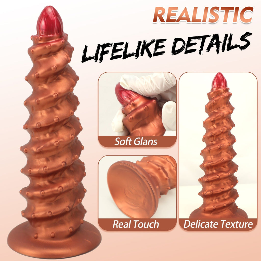 Spiral Textured Anal Plug with Suction Base - Tarisss Sex Toy Store