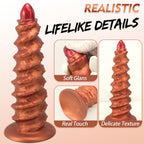 Spiral Textured Anal Plug with Suction Base - Tarisss Sex Toy Store