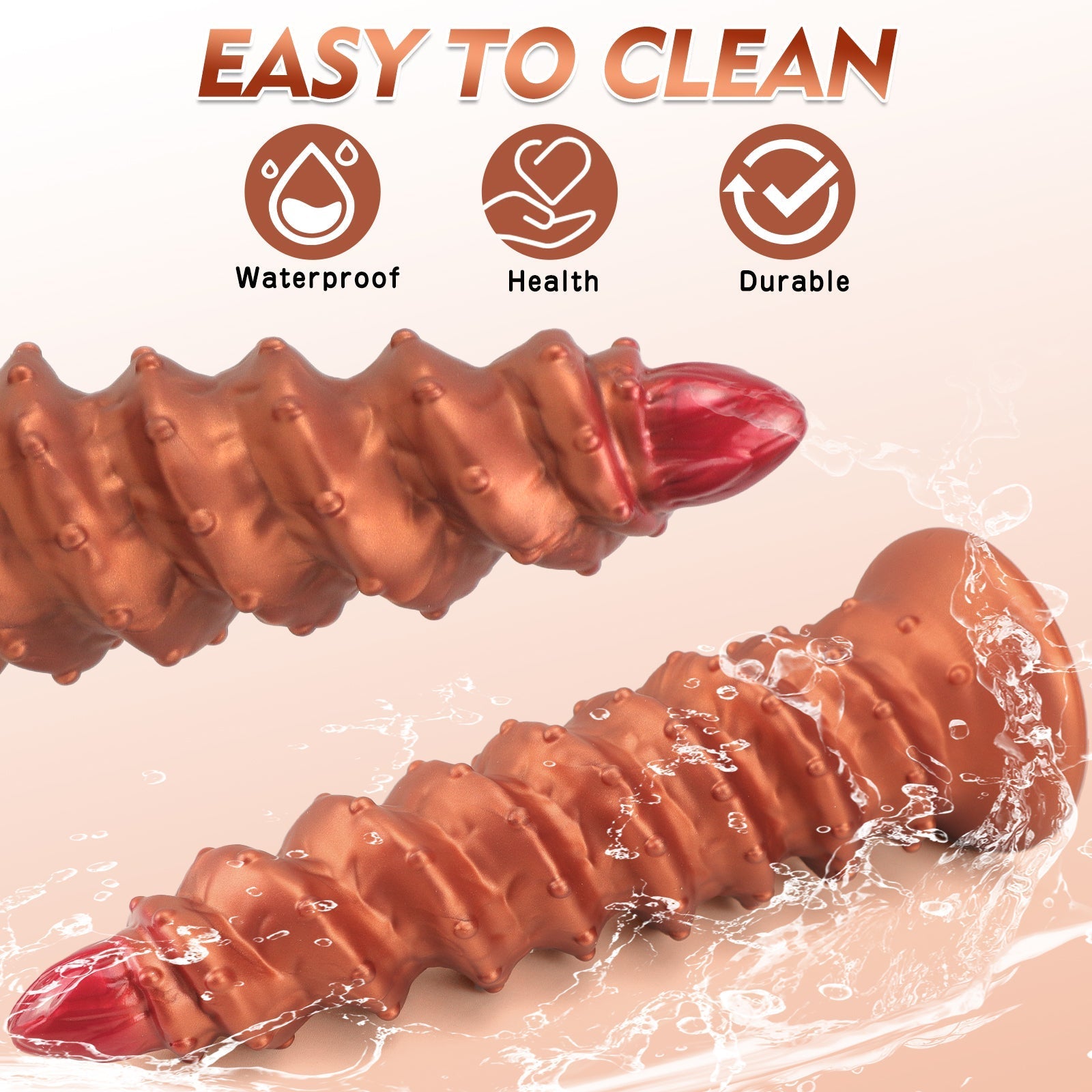 Spiral Textured Anal Plug with Suction Base - Tarisss Sex Toy Store