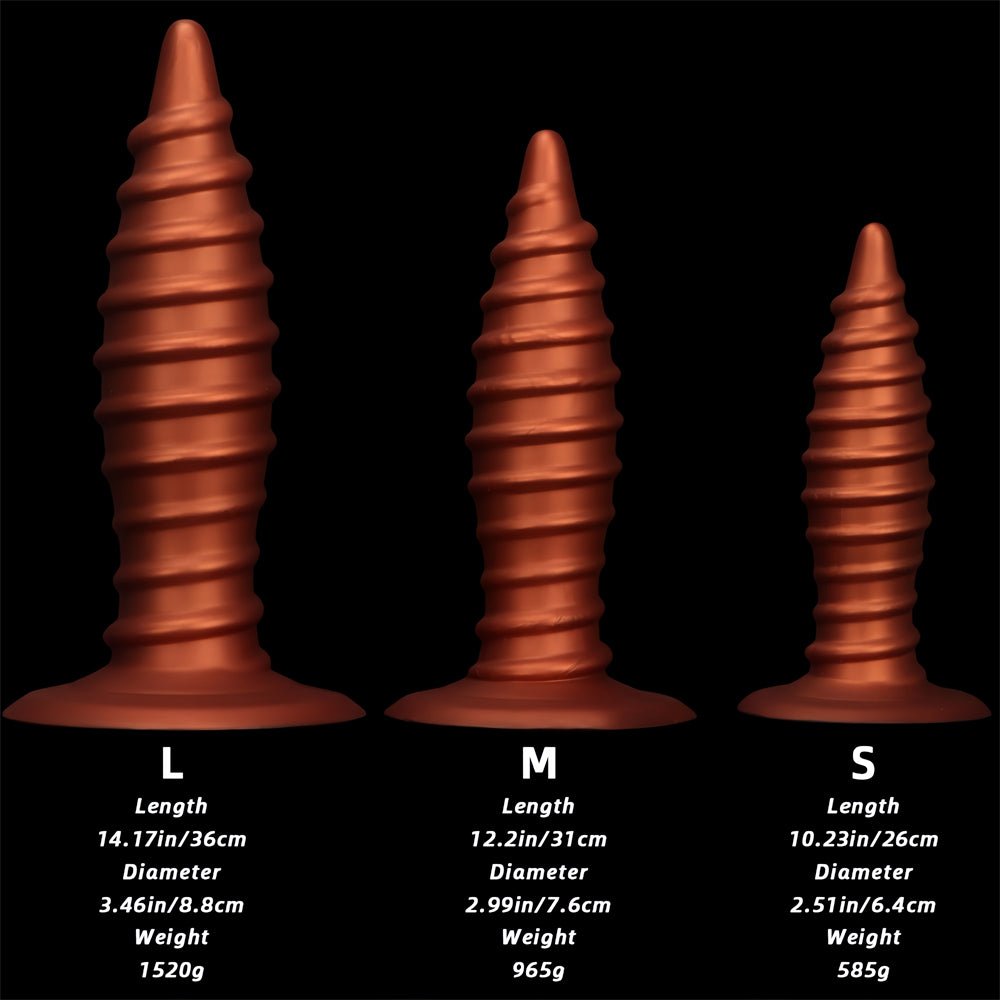 Spiral Textured Dildo with Suction Base - Tarisss Sex Toy Store