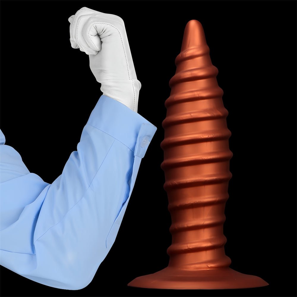 Spiral Textured Dildo with Suction Base - Tarisss Sex Toy Store