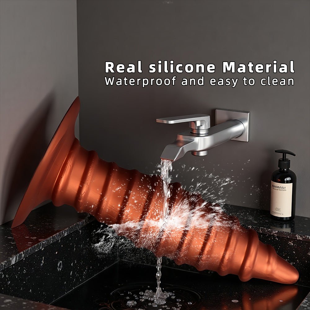 Spiral Textured Dildo with Suction Base - Tarisss Sex Toy Store