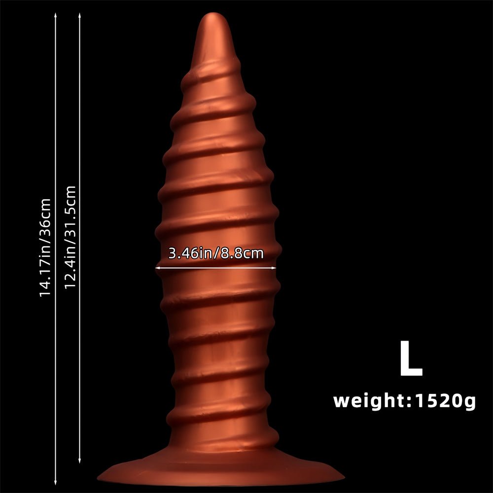 Spiral Textured Dildo with Suction Base - Tarisss Sex Toy Store
