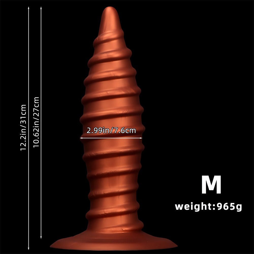 Spiral Textured Dildo with Suction Base - Tarisss Sex Toy Store