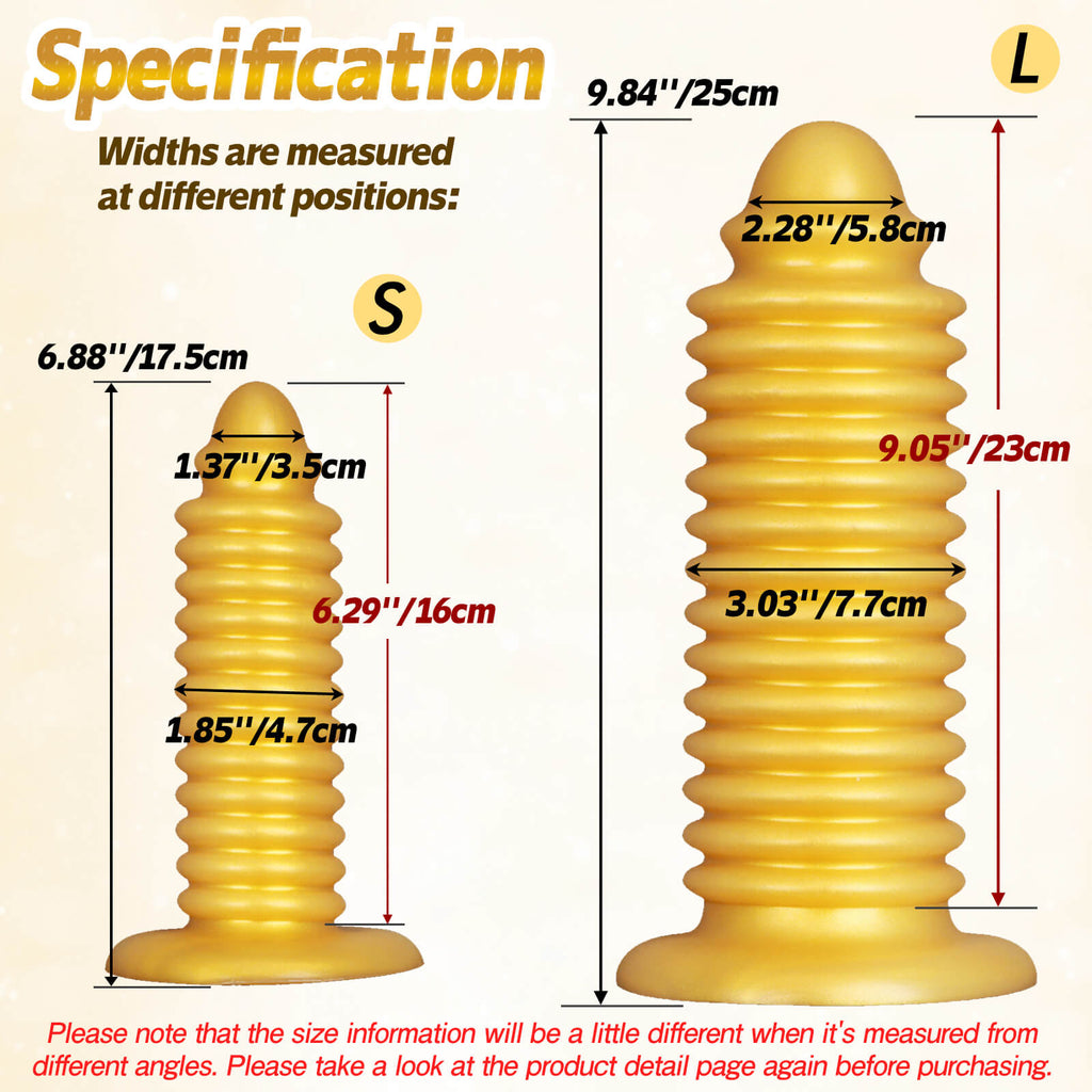 Spring 9 Inch Huge Threaded Butt Plug Dildo - Tarisss Sex Toy Store