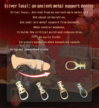 Stainless Steel Adjustable Chastity Harness with Interchangeable Ring Sizes & Secure Leather Straps - Tarisss Sex Toy Store