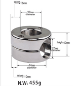 Stainless Steel Adjustable Weight Ring – Ball Stretcher & Locking Design - Tarisss Sex Toy Store
