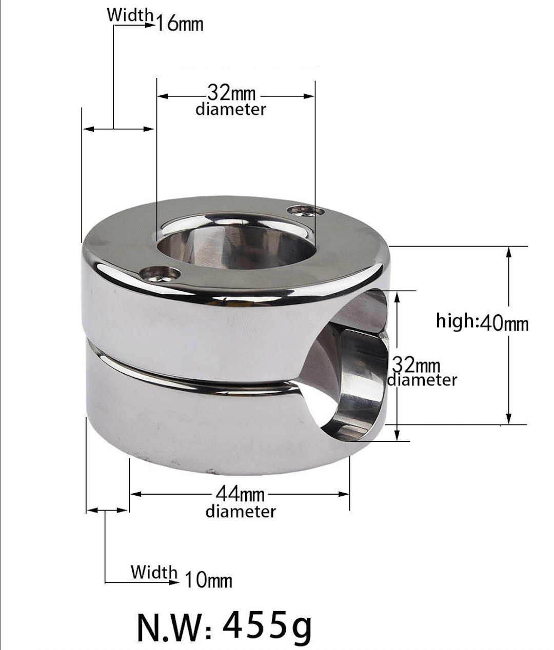 Stainless Steel Adjustable Weight Ring – Ball Stretcher & Locking Design - Tarisss Sex Toy Store