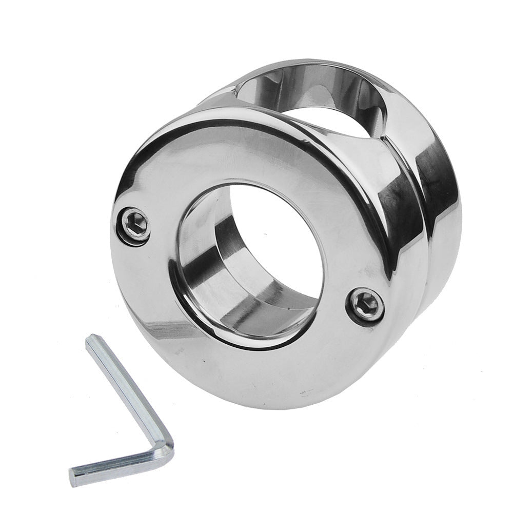 Stainless Steel Adjustable Weight Ring – Ball Stretcher & Locking Design - Tarisss Sex Toy Store
