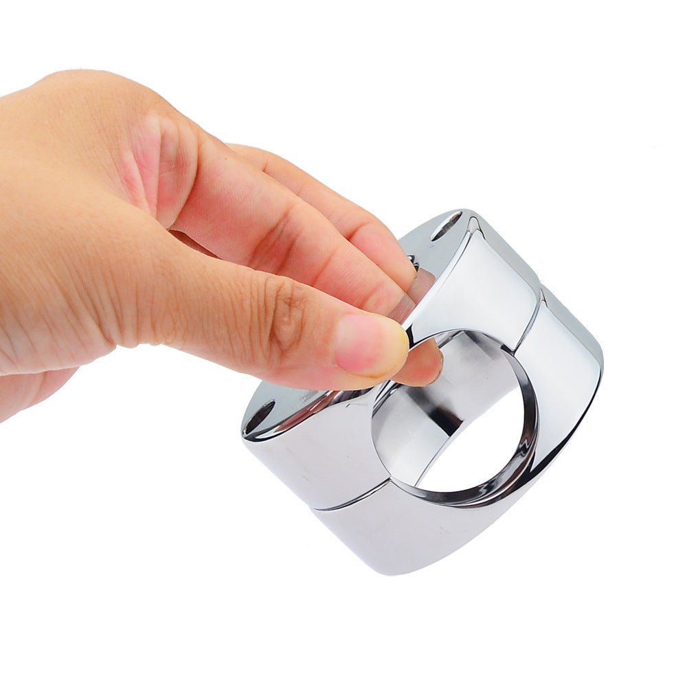 Stainless Steel Adjustable Weight Ring – Ball Stretcher & Locking Design - Tarisss Sex Toy Store