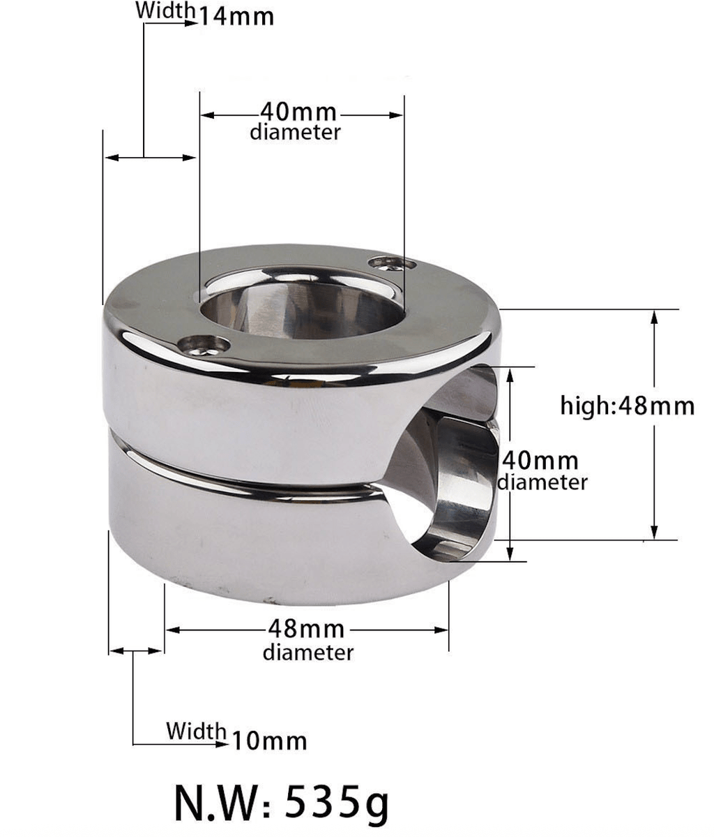 Stainless Steel Adjustable Weight Ring – Ball Stretcher & Locking Design - Tarisss Sex Toy Store