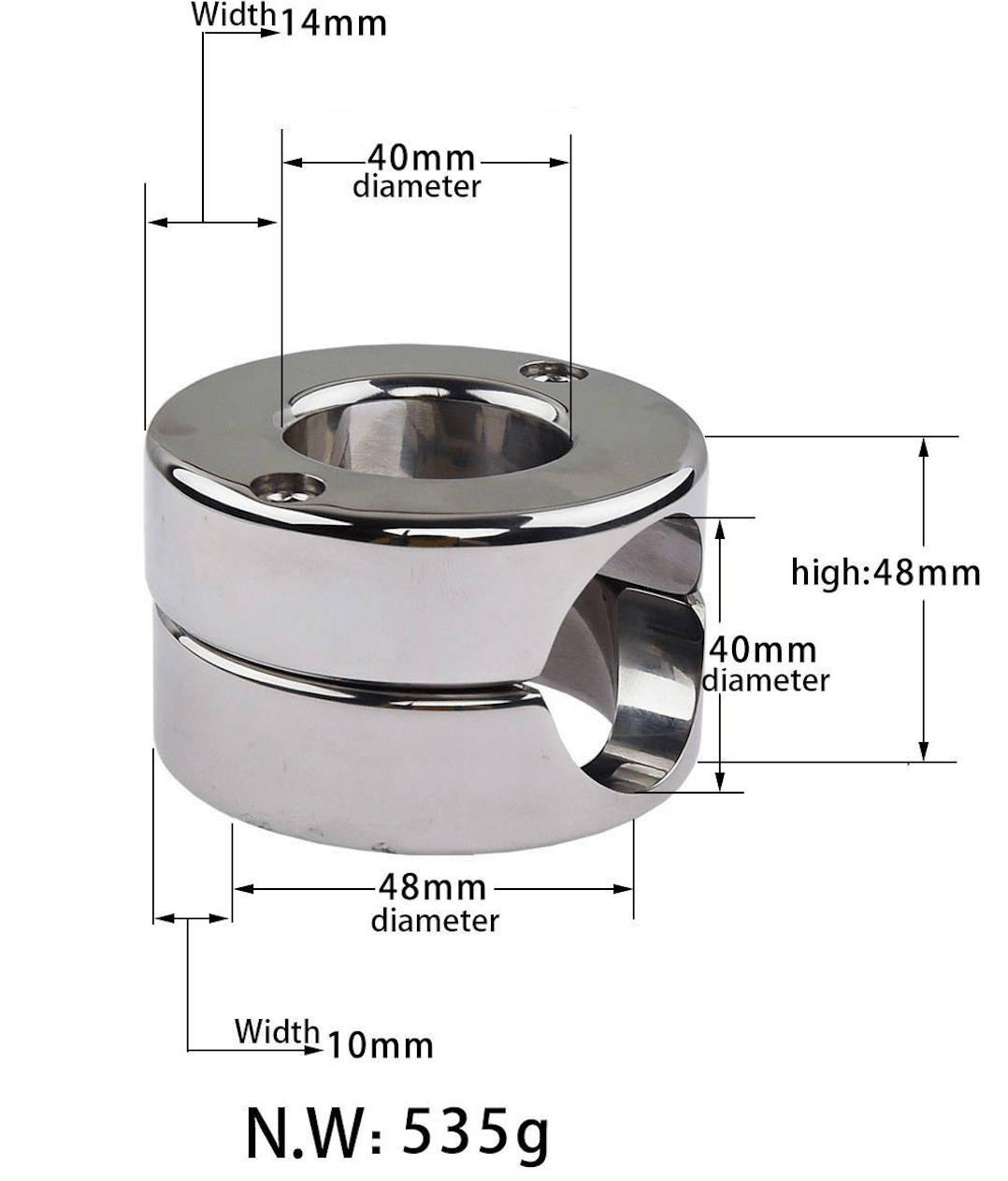 Stainless Steel Adjustable Weight Ring – Ball Stretcher & Locking Design - Tarisss Sex Toy Store