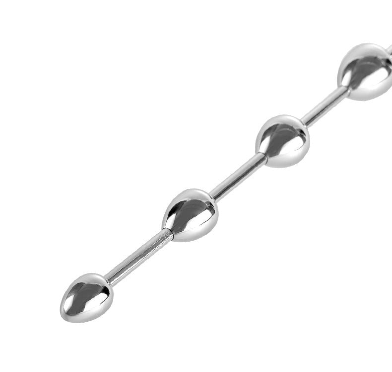 Stainless Steel Urethral Sound Dilator with Beads, Metal Urethral Sounding Plug - Tarisss Sex Toy Store