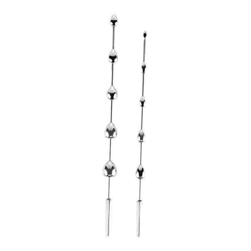 Stainless Steel Urethral Sound Dilator with Beads, Metal Urethral Sounding Plug - Tarisss Sex Toy Store