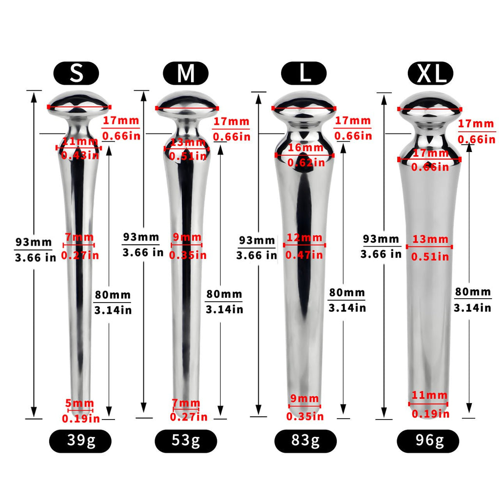 Stainless Steel Urethral Sound with Rounded Head - Tarisss Sex Toy Store
