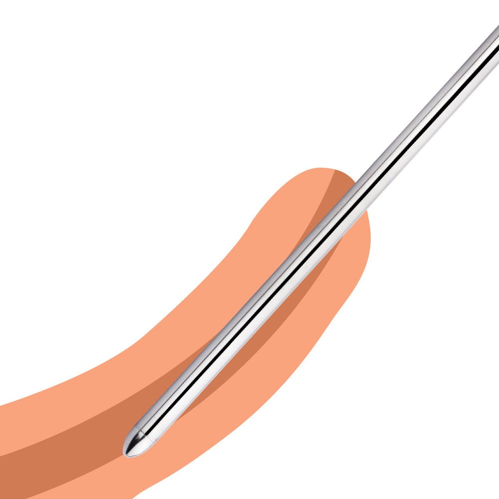 Stainless Steel Urethral Sounding Rod with Lubricant Applicator & Pouch - Tarisss Sex Toy Store