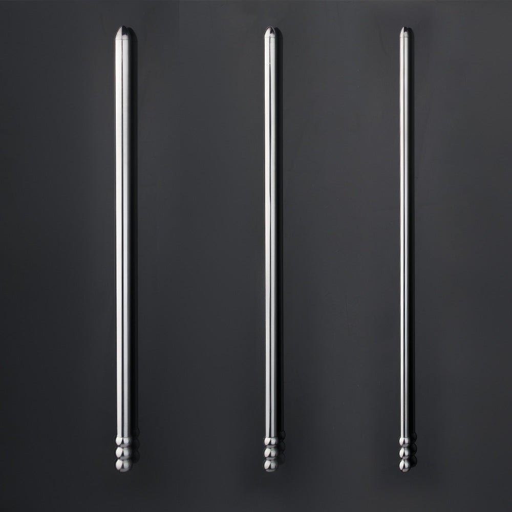 Stainless Steel Urethral Sounding Rod with Lubricant Applicator & Pouch - Tarisss Sex Toy Store
