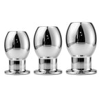 Stainless Steel Vacuum Plug Set – Heavy Metal Anal Plug Kit - Tarisss Sex Toy Store