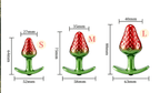 Strawberry Silicone Butt Plug Creative Fruit-Shaped Anal Plug with Ergonomic Leaf Base - Tarisss Sex Toy Store
