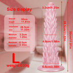 Stretch Vibration Textured Silicone Dildo with Remote Control & Suction Base - Tarisss Sex Toy Store