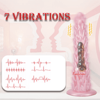 Stretch Vibration Textured Silicone Dildo with Remote Control & Suction Base - Tarisss Sex Toy Store