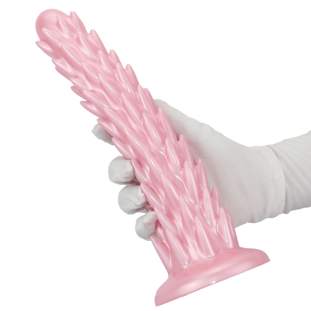 Stretch Vibration Textured Silicone Dildo with Remote Control & Suction Base - Tarisss Sex Toy Store
