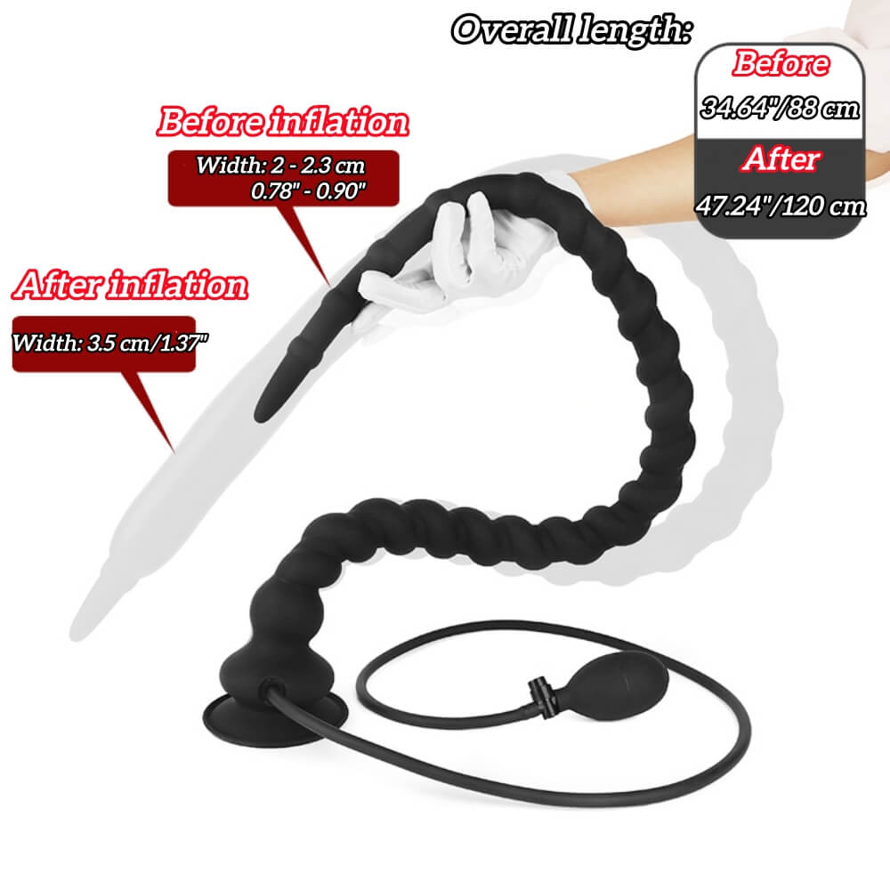 Super Long Inflatable Anal Plug - Tarisss Sex Toy Store