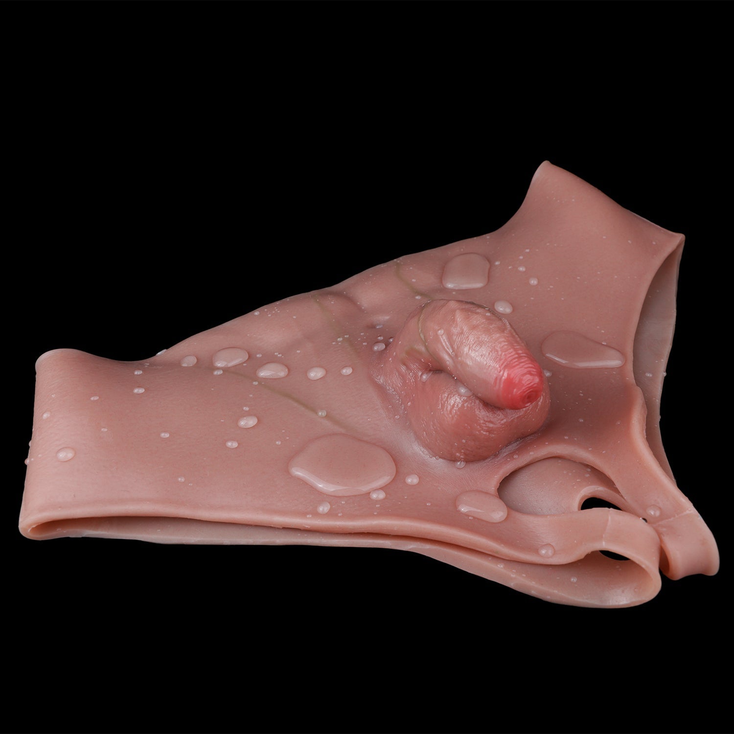 Platinum Silicone Wearable Dildo Panties with Vaginal Opening — Realistic Clitoris & Dual-Entry Design