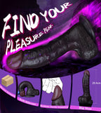 Black Suction Cup Dildo for Vaginal Play – Dual-Layer Silicone Female Sex Toy