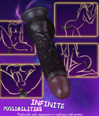 Black Suction Cup Dildo for Vaginal Play – Dual-Layer Silicone Female Sex Toy