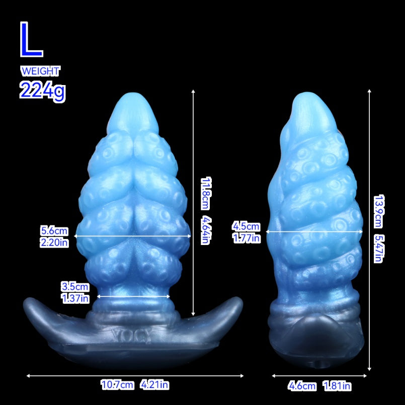 Fantasy Silicone Tentacle Butt Plug Dildo – Anchor-Base Strap-On Tool with Deep-Sea Aesthetic