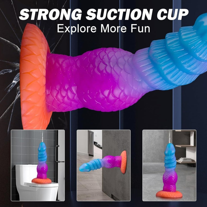 Luminous Squirting Dragon Dildo | Glow-in-Dark Ejaculating Silicone Beast Dildo for Fetish Fantasy Play – Domlust