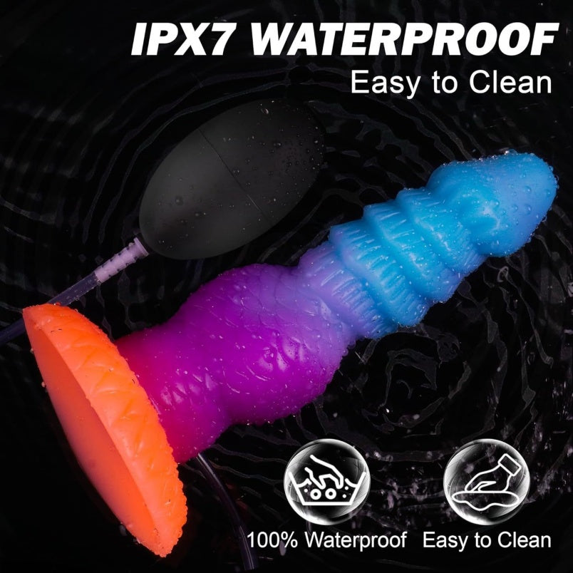 Luminous Squirting Dragon Dildo | Glow-in-Dark Ejaculating Silicone Beast Dildo for Fetish Fantasy Play – Domlust