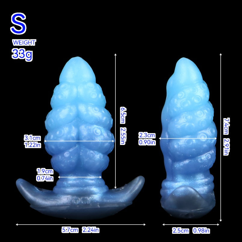 Fantasy Silicone Tentacle Butt Plug Dildo – Anchor-Base Strap-On Tool with Deep-Sea Aesthetic