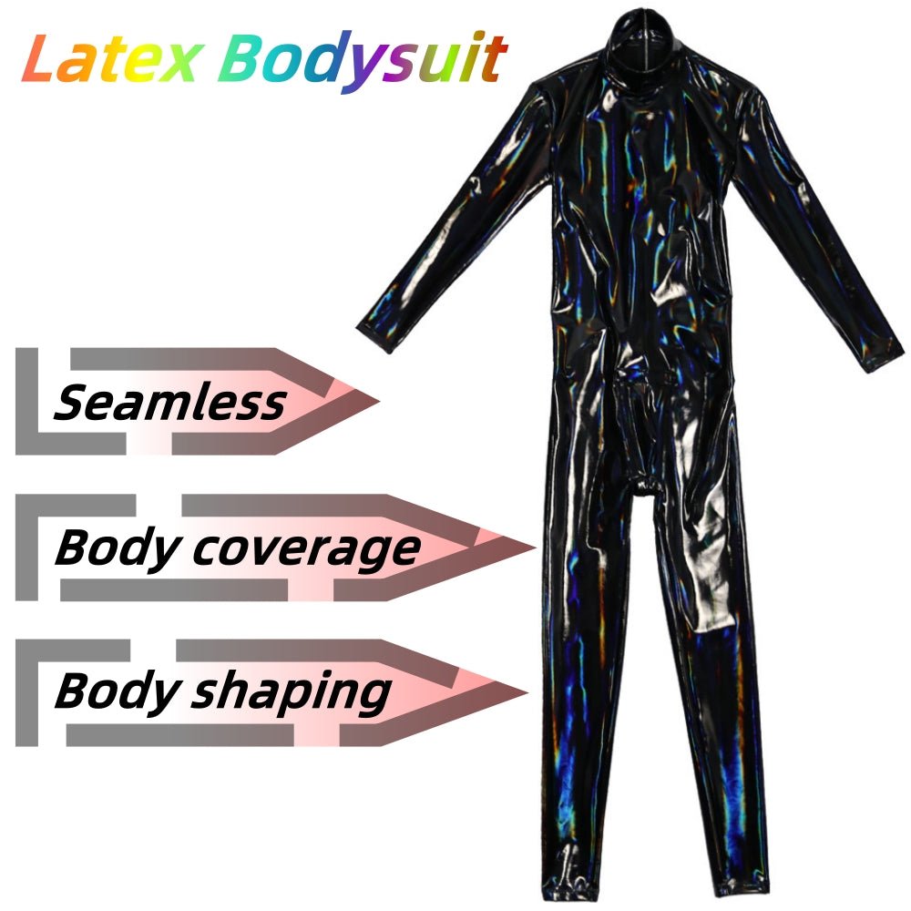 TaRiss's® Latex Bodysuit Shining with Rainbow Colors Suitable for BDSM Role Play Sexy Game - Tarisss Sex Toy Store