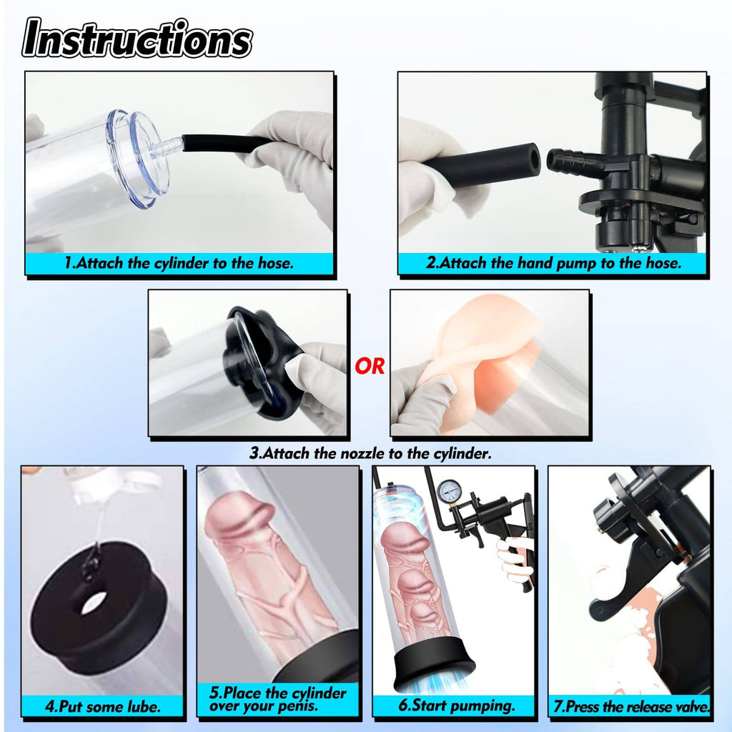 TaRiss's Penis Pump Manual Vacuum Pump Penis Enlarger Adult Sex Toy for Men - Tarisss Sex Toy Store