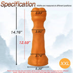 TaRiss's Silicone Anal Dildo with Suction Cup Base Gold XXL 14.76 Inch - Tarisss Sex Toy Store